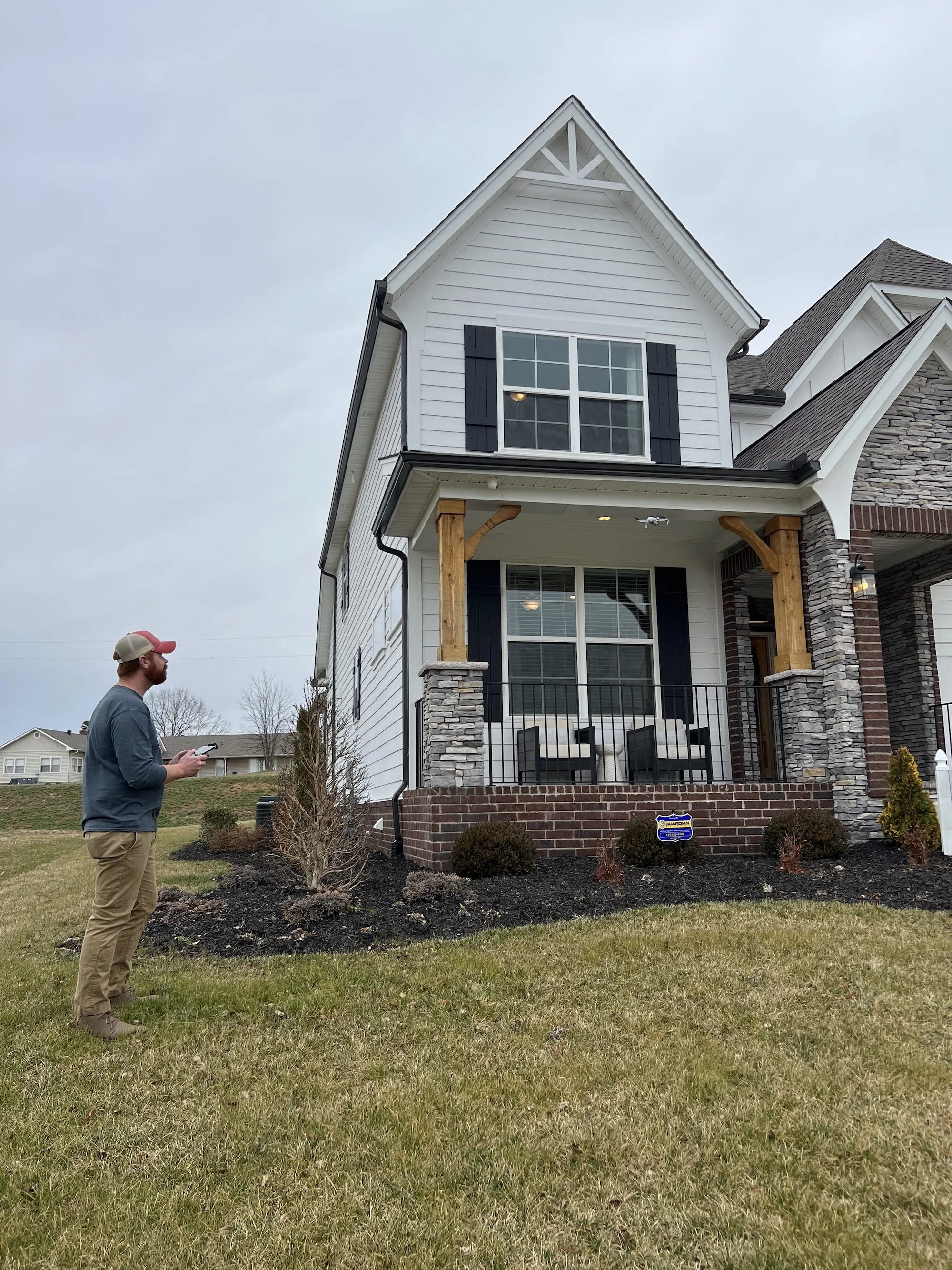 Timothy at a model home.